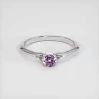 0.82 Ct. Purplish Pink Sapphire Ring, 14K White Gold 1