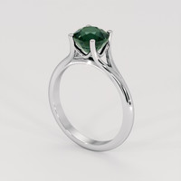 2.22 Ct. Bluish Green Sapphire Ring, 14K White Gold 2
