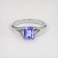 3.03 Ct. Violet Sapphire Ring, 14K White Gold 1