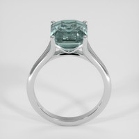 5.60 Ct. Greenish Blue Sapphire Ring, 14K White Gold 3