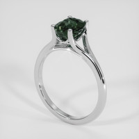 2.21 Ct. Green Sapphire Ring, 14K White Gold 2