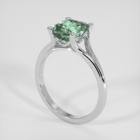 2.49 Ct. Bluish Green Sapphire Ring, 14K White Gold 2