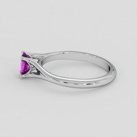 0.66 Ct. Pinkish Purple Sapphire Ring, 14K White Gold 4