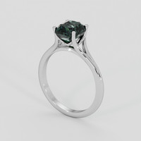 2.58 Ct. Green Sapphire Ring, 14K White Gold 2
