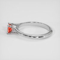 0.58 Ct. Padparadscha Sapphire Ring, 14K White Gold 4