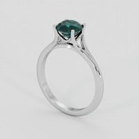 1.41 Ct. Bluish Green Sapphire Ring, 14K White Gold 2