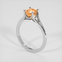 3.02 Ct. Padparadscha Sapphire Ring, 14K White Gold 2
