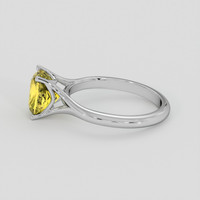 2.57 Ct. Yellow Sapphire Ring, 14K White Gold 4
