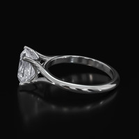 2.66 Ct. Grey Sapphire Ring, 14K White Gold 4