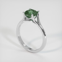 3.38 Ct. Bluish Green Sapphire Ring, 14K White Gold 2