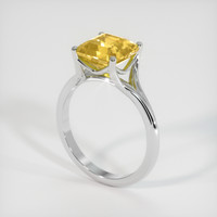 3.17 Ct. Sapphire Ring, 14K White Gold 2