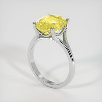 5.46 Ct. Yellow Sapphire Ring, 14K White Gold 2