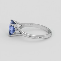 2.06 Ct. Blue Sapphire Ring, 18K White Gold 4