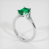 1.62 Ct. Emerald Ring, 18K White Gold 2