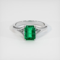 1.51 Ct. Emerald Ring, 18K White Gold 1