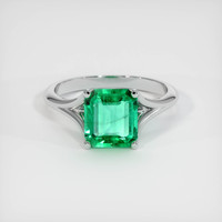 1.83 Ct. Emerald  Ring - 18K White Gold
