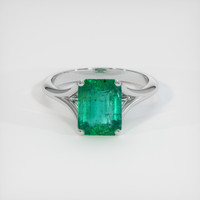 2.23 Ct. Emerald Ring, 18K White Gold 1