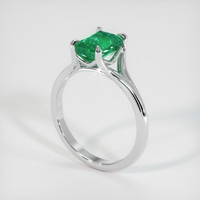 1.74 Ct. Emerald Ring, 18K White Gold 2