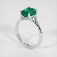2.94 Ct. Emerald Ring, 18K White Gold 2