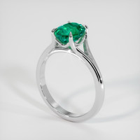 1.05 Ct. Emerald Ring, 18K White Gold 2