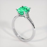 2.42 Ct. Emerald Ring, 18K White Gold 2