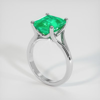 3.78 Ct. Emerald Ring, 18K White Gold 2