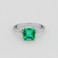 2.09 Ct. Emerald Ring, 18K White Gold 1