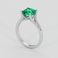 2.09 Ct. Emerald Ring, 18K White Gold 2