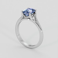 1.58 Ct. Bi Color (Peacock) Tanzanite Ring, 18K White Gold 2