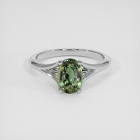 2.03 Ct. Green to Brownish Yellow Alexandrite Ring, 18K White Gold 1
