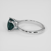 1.67 Ct. Bluish Green Spinel Ring, 18K White Gold 4