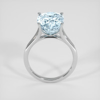 5.94 Ct. Greenish Blue Aquamarine Ring, 18K White Gold 3