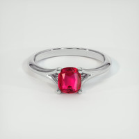 1.02 Ct. Ruby Ring, 18K White Gold 1