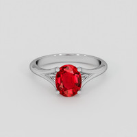 1.24 Ct. Ruby Ring, 18K White Gold 1