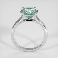 3.93 Ct. Bluish Green Sapphire Ring, 18K White Gold 3