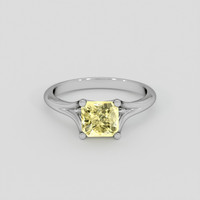 1.58 Ct. Yellow Sapphire Ring, 18K White Gold 1