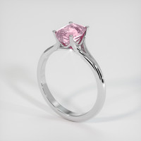 2.15 Ct. Pink Sapphire Ring, 18K White Gold 2