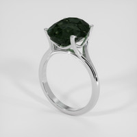 8.09 Ct. Bluish Green Sapphire Ring, 18K White Gold 2