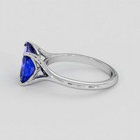 2.58 Ct. Blue Sapphire Ring, 18K White Gold 4
