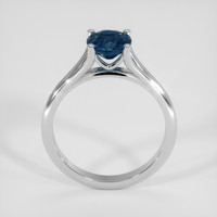 1.25 Ct. Greenish Blue Sapphire Ring, 18K White Gold 3