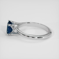 1.25 Ct. Greenish Blue Sapphire Ring, 18K White Gold 4