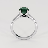 2.22 Ct. Bluish Green Sapphire Ring, 18K White Gold 3