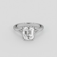 3.01 Ct. White Sapphire Ring, 18K White Gold 1