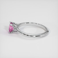 1.04 Ct. Pink Sapphire Ring, 18K White Gold 4