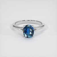 2.06 Ct. Sapphire Ring, 18K White Gold 1