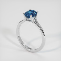 2.06 Ct. Sapphire Ring, 18K White Gold 2