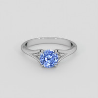 1.50 Ct. Blue Sapphire Ring, 18K White Gold 1