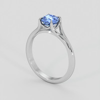 1.50 Ct. Blue Sapphire Ring, 18K White Gold 2