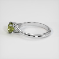 1.33 Ct. Green Sapphire Ring, 18K White Gold 4