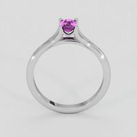 0.66 Ct. Pinkish Purple Sapphire Ring, 18K White Gold 3